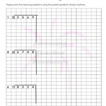Partial Quotients Division 2 Digit Divisors Worksheet In 2021