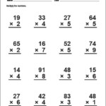 Printable Multiplication Single Double Digit Worksheet Multiplication