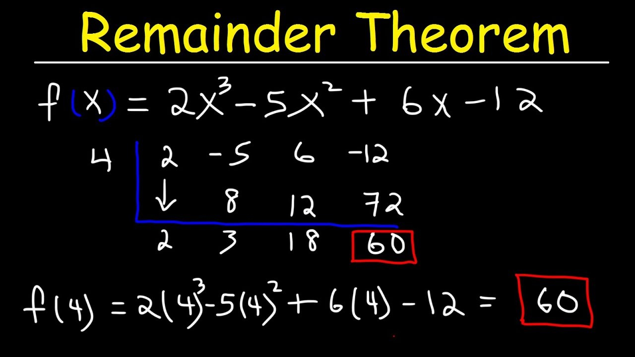 Remainder Theorem Calculator Solved Use Synthetic Division And The Remainder Theorem Calculator Solved Use Synthetic Division And The