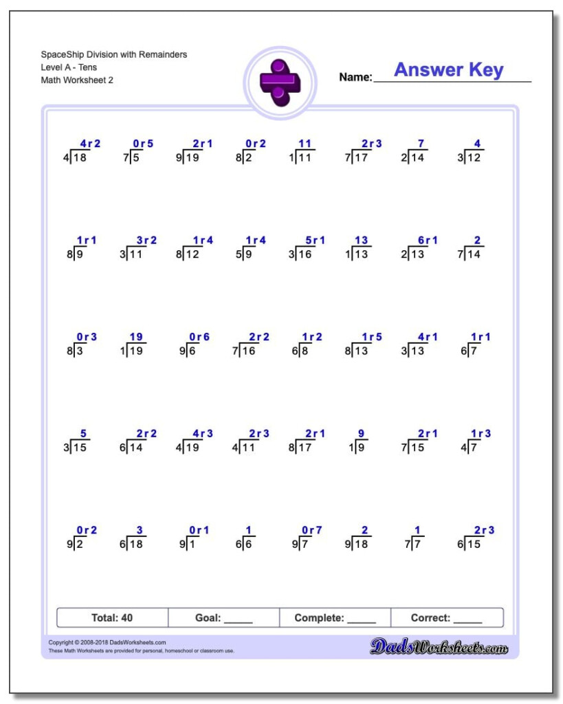 SpaceshipMath Division All With Remainders