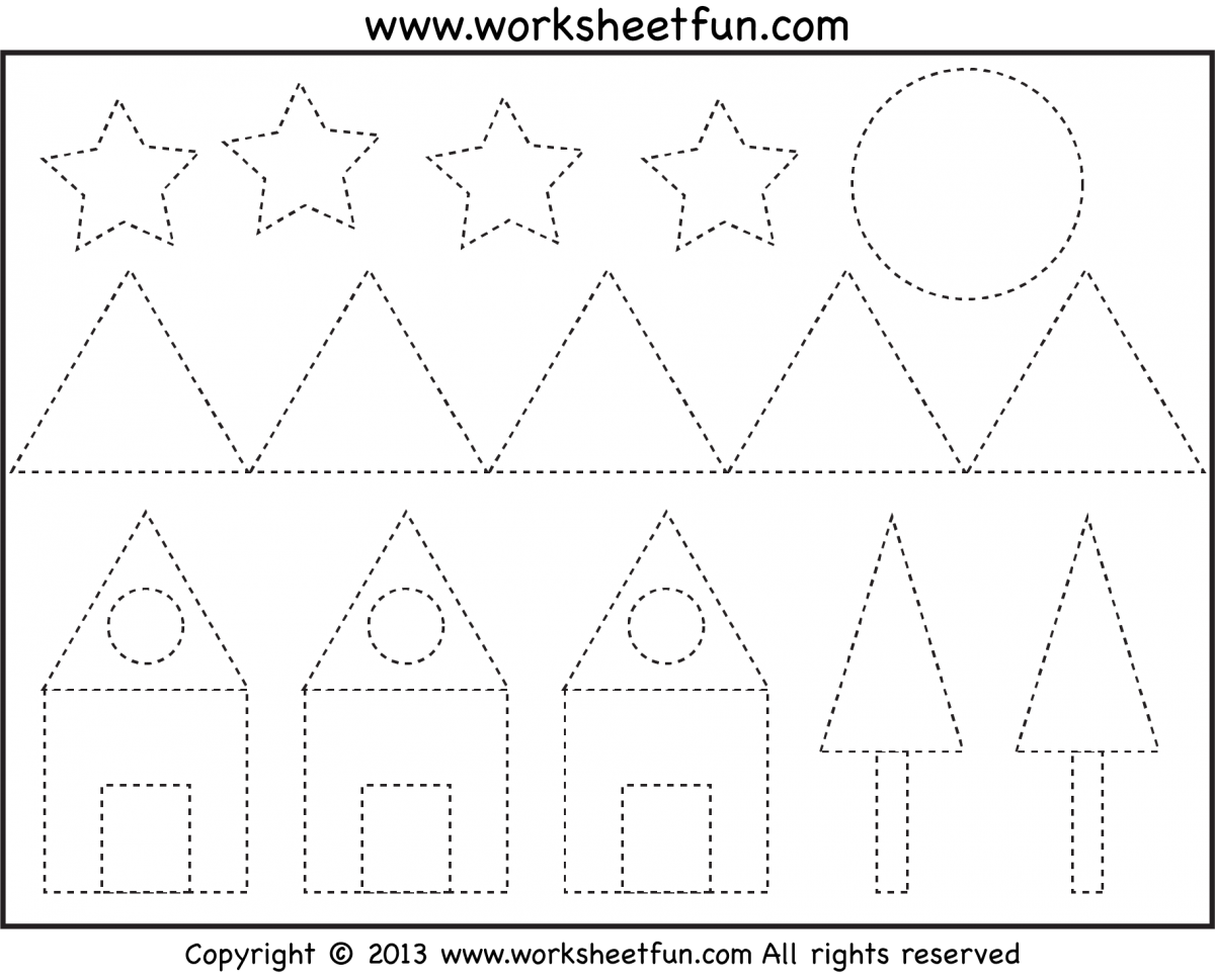 Star Pattern To Trace Worksheets Worksheet Hero