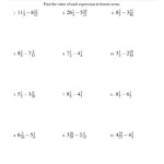 Subtracting Mixed Fractions Hard Version A