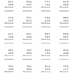 Teacher Ideas Free Printable Column Method Activity Subtraction And