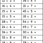 5 Free Math Worksheets Third Grade 3 Division Division Facts 1 To 10 AMP