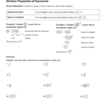 7 2 Study Guide And Intervention Division Properties Of Exponents