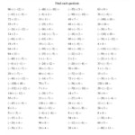 7Th Grade Adding And Subtraction Of Integers Worksheet With Answers