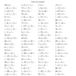 7th Grade Math Dividing Integers Worksheets Carol Jone s Addition