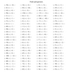 Dividing Integers Worksheet Grade 7 Pdf Worksheets