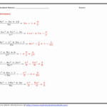 Dividing Monomials Worksheet Worksheet