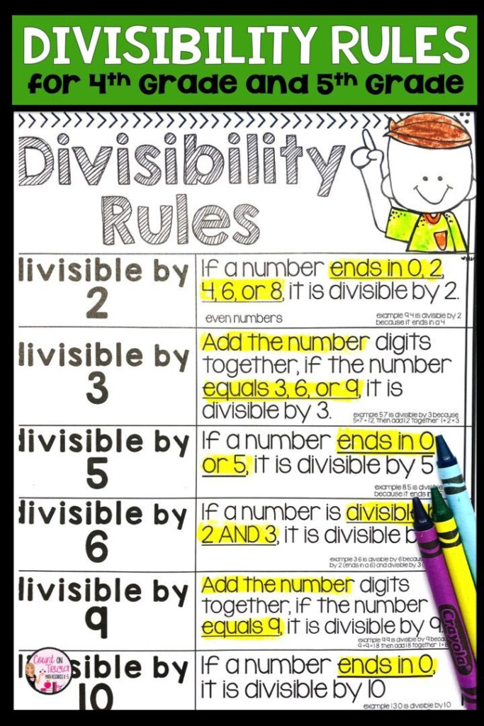 Divisibility Rules Worksheet 4th Grade Ccmclaudiamonteiro