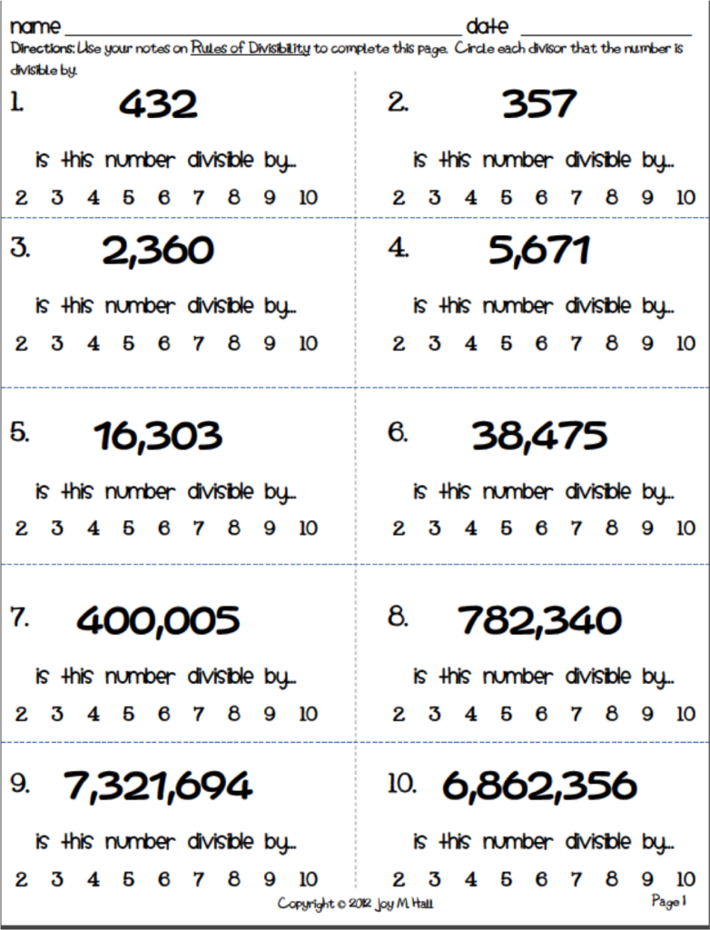 Divisibility Rules Worksheet 4th Grade Ccmclaudiamonteiro