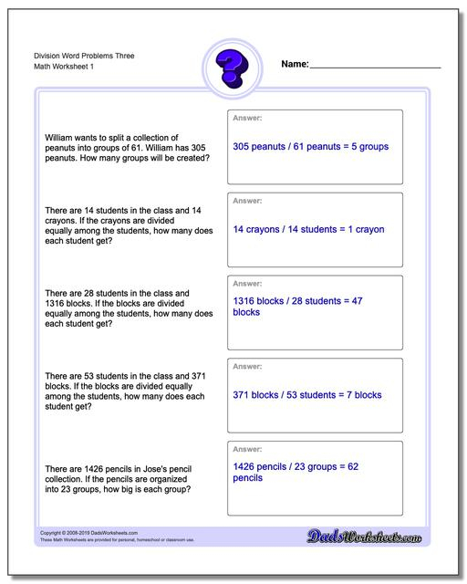 Division Number Story With An Answer Of 3 5 Story Guest