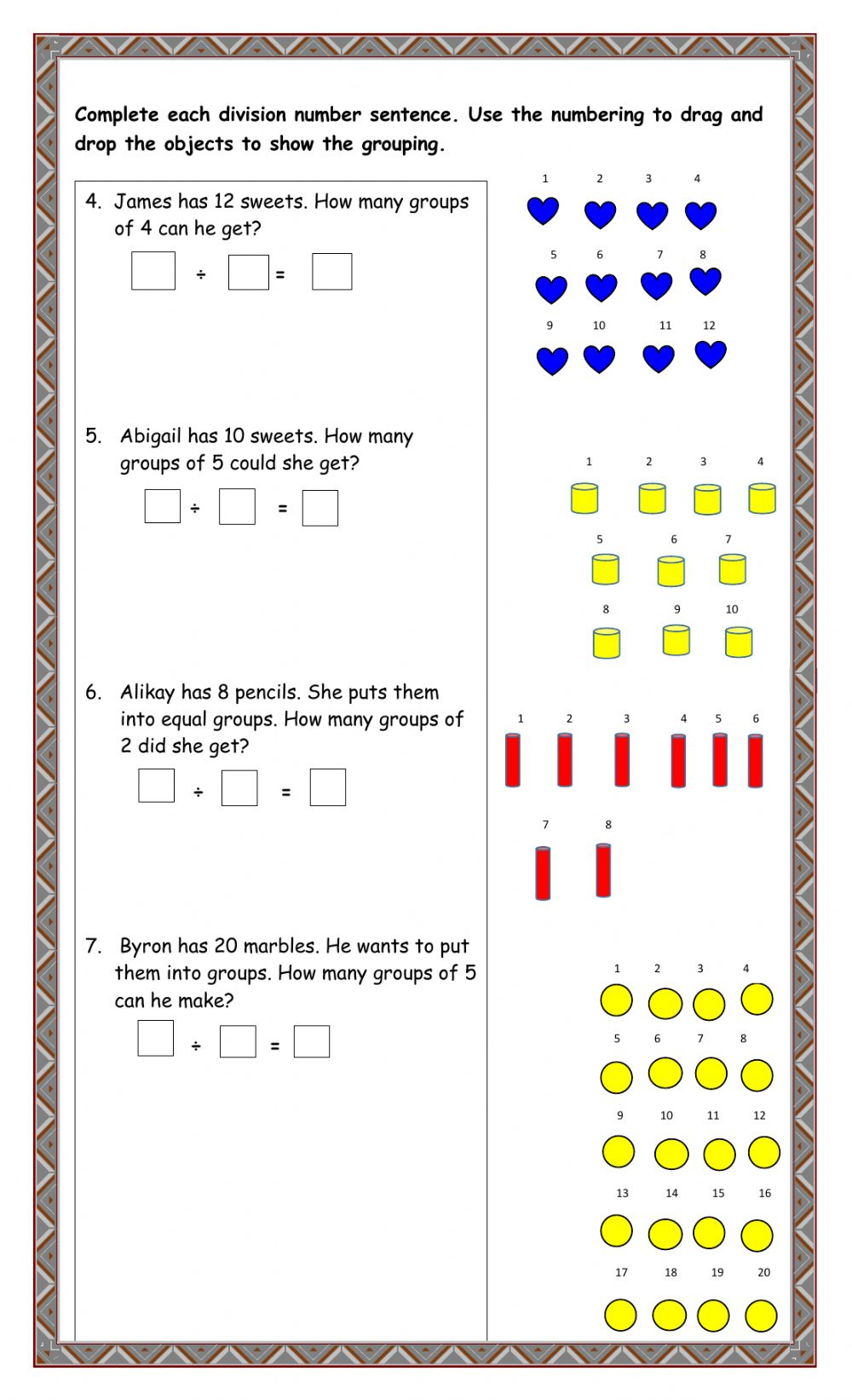 Division Online Exercise For Grade 3
