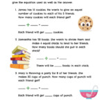 Division Story Problems Worksheet