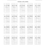 Division Using Grids Worksheets Graph Paper Division Method Long