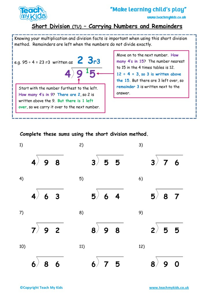 Division With Fraction Remainders Worksheets Beginner Worksheet
