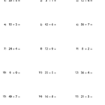 Division Within 100 Worksheets Division Worksheets Worksheets Division