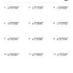 Division Worksheet With Single Digit Divisors Set 1 Childrens