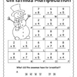 Free Printable Christmas Multiplication Worksheet Christmas Math