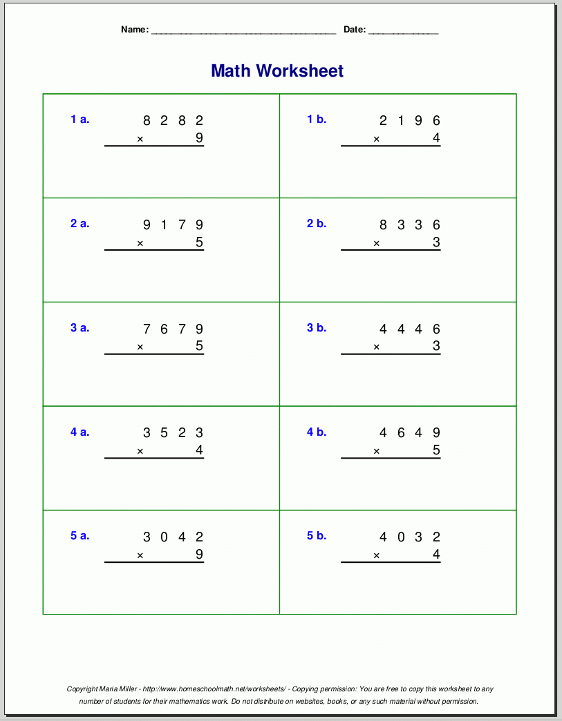 Grade 5 Multiplication Worksheets Multiplication And Division 5th Grade 5 Multiplication Worksheets Multiplication And Division 5th