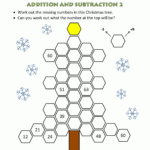 Holiday Math Worksheets Christmas Maths Worksheet Tree Addition