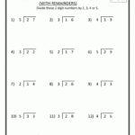 Long Division One Digit Divisor And A One Digit Quotient With No