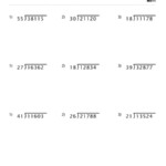Long Division Worksheet With Double Digit Divisors Set 4 Childrens