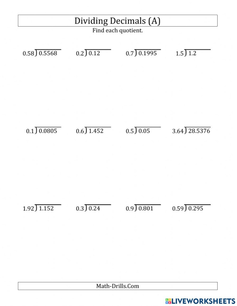 Long Division Worksheets Pdf WorkSheets For Kids