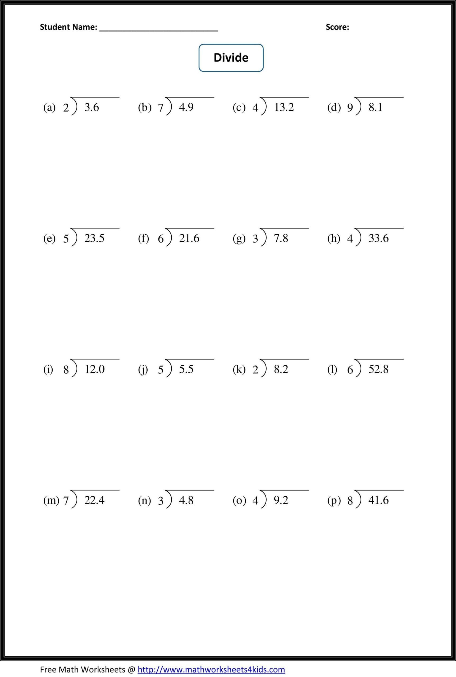 Math Worksheets Dividing Decimals New Whole Numbers Decimals Math Worksheets Dividing Decimals New Whole Numbers Decimals