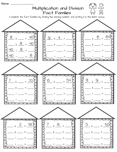 Multiplication And Division Games Fact Families Multiplication And Division Games Fact Families