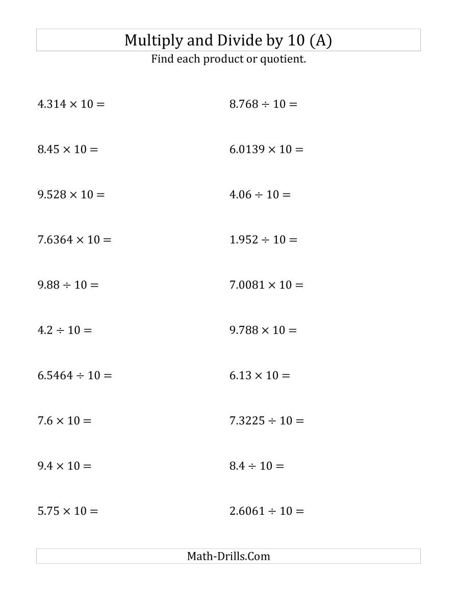 Multiplication And Division Of Decimals Worksheets Pdf Times Tables Multiplication And Division Of Decimals Worksheets Pdf Times Tables
