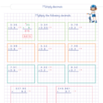 Multiplying And Dividing Decimals Worksheets 6th Grade PDF Math