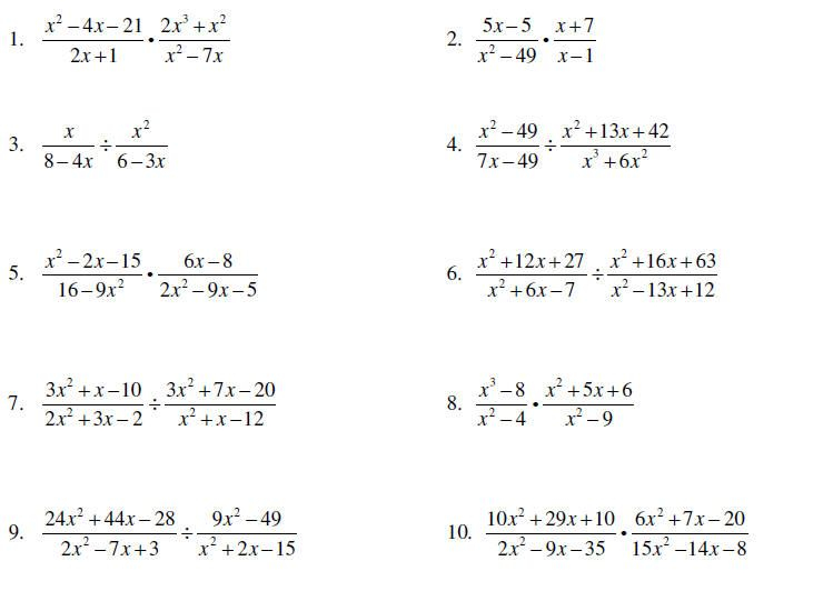 Multiplying And Dividing Rational Expressions Worksheet Answer Key Multiplying And Dividing Rational Expressions Worksheet Answer Key