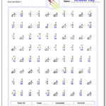 Printable Division Worksheets 3rd Grade Multiplication And Division