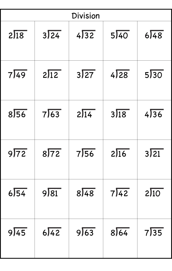 Printable Division Worksheets 3rd Grade Third Grade Division