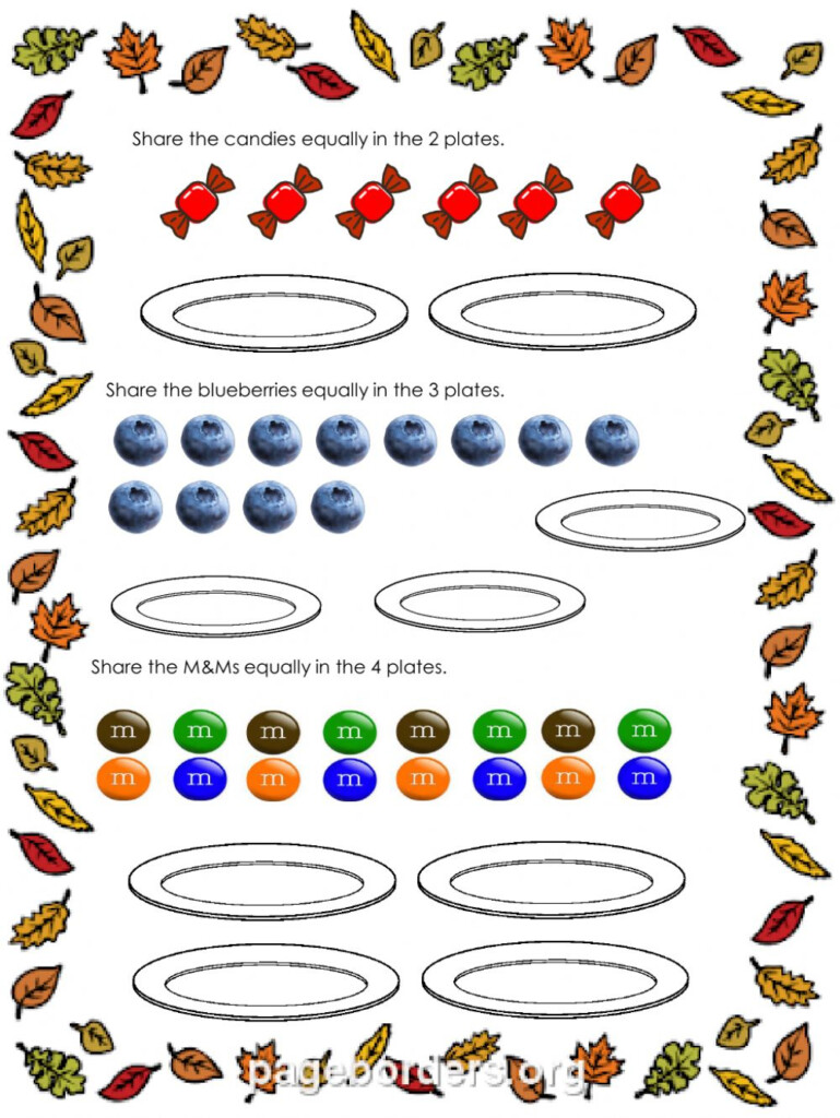 Sharing Equally Worksheet