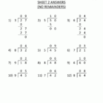 Short Division With Remainders Worksheets Free Download Gmbar co