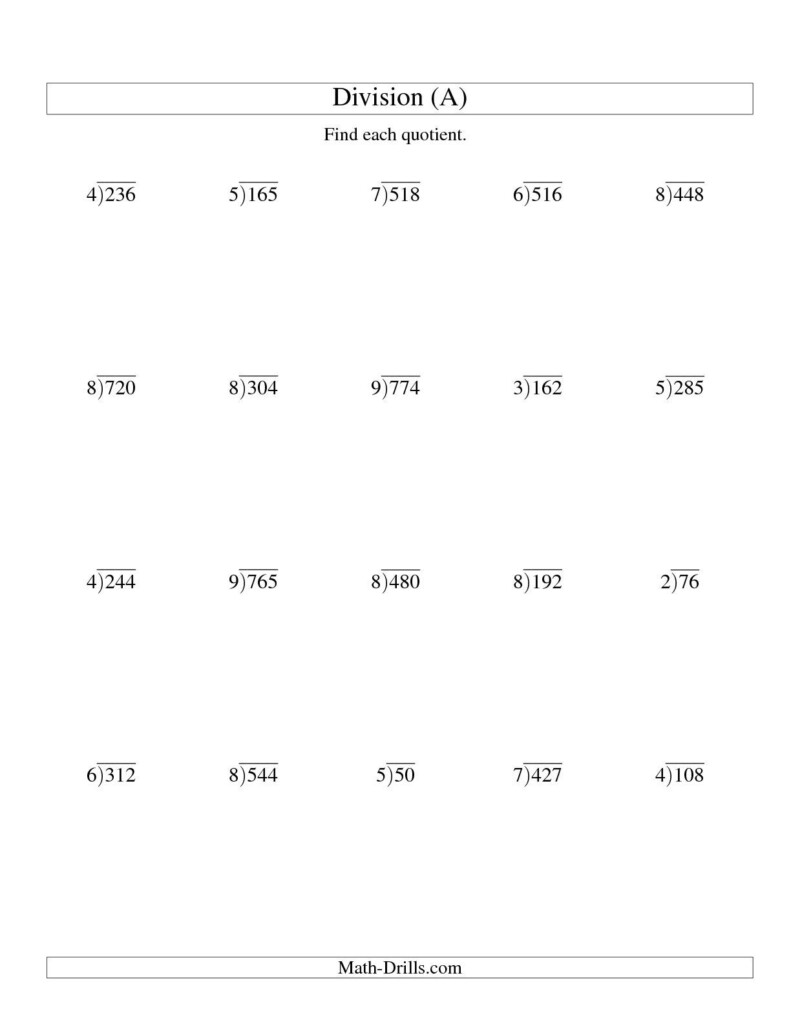 The Long Division One Digit Divisor And A Two Digit Quotient With No 