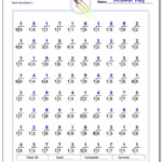 Two Minute Division Worksheets