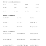 16 Multiplication Math Worksheets Exponents Worksheeto