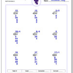 2 Digit Division Worksheets Db excel