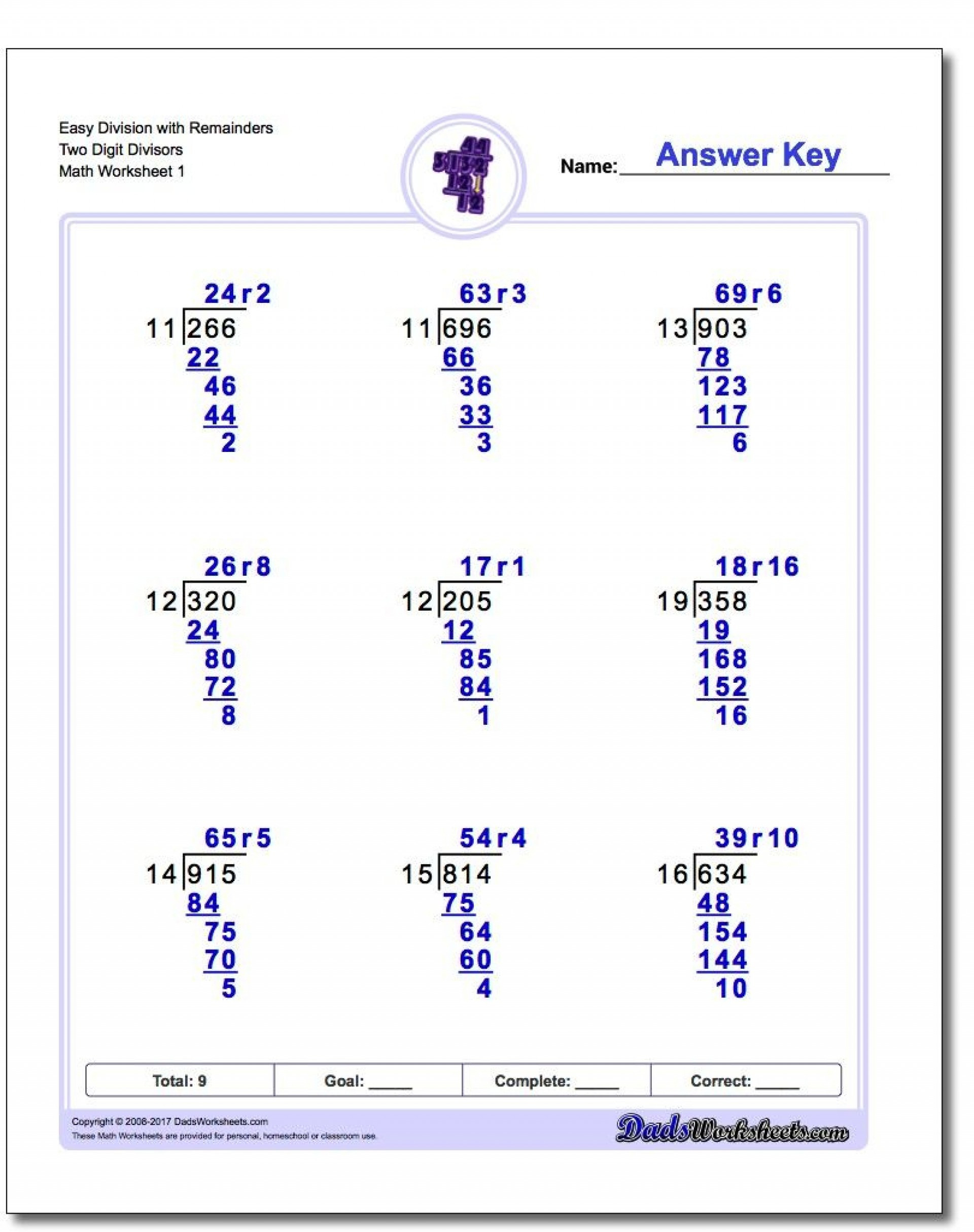 5th Grade Long Division Practice Worksheet Free Printable Long 5th Grade Long Division Practice Worksheet Free Printable Long