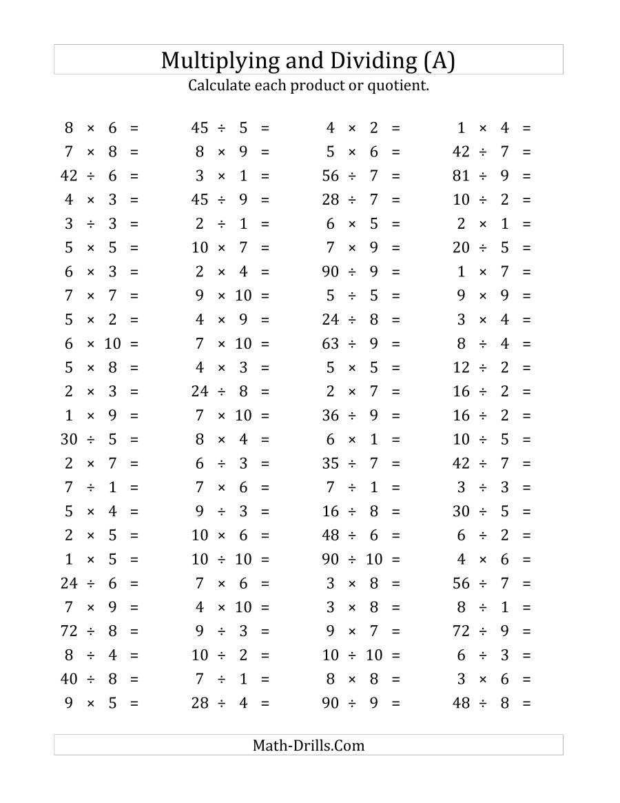 Basic Multiplication And Division Worksheets Times Tables Worksheets Basic Multiplication And Division Worksheets Times Tables Worksheets
