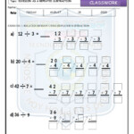 Classwork Ago 14 Division As A Repeated Subtraction Worksheet