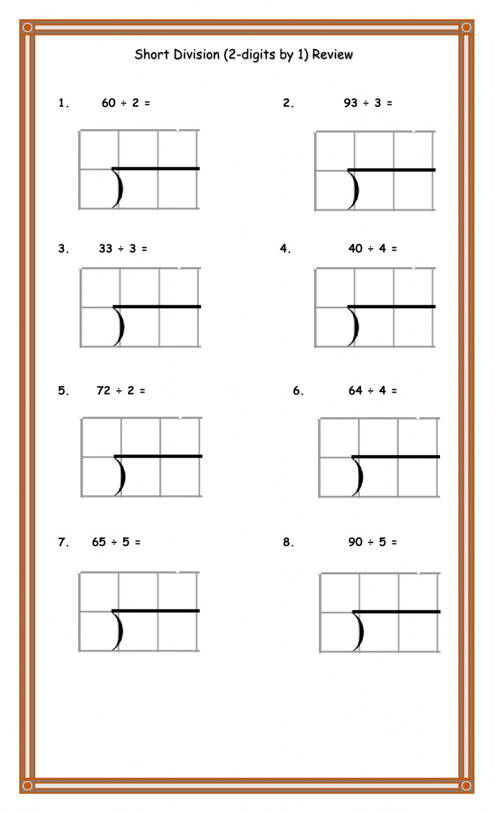 Create Your Own Division Worksheet Create Your Own Division Worksheet