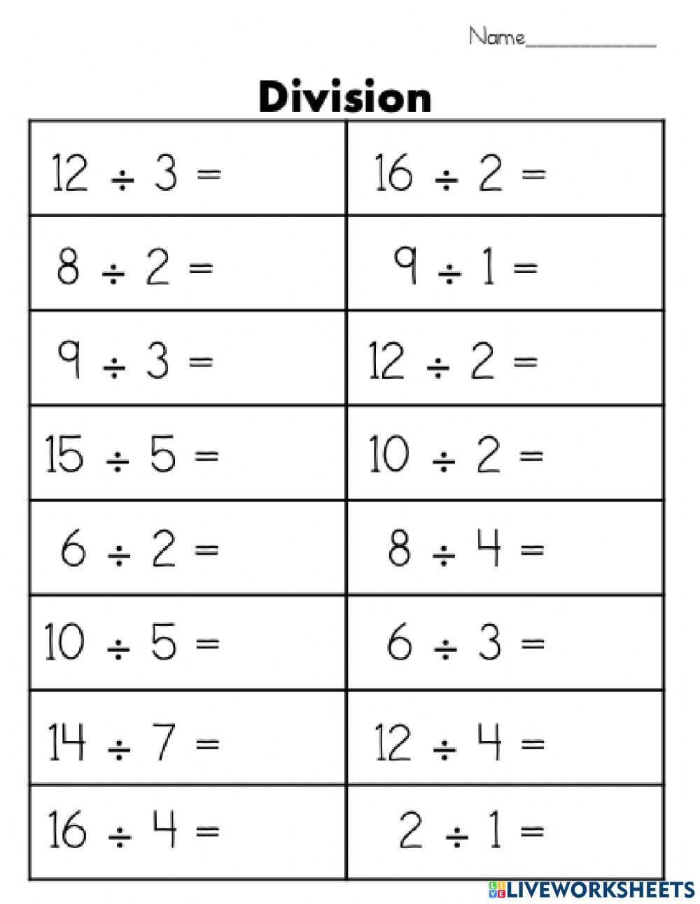 Dividing By 1 Digit Divisor Worksheet Dividing By 1 digit Divisor Worksheet