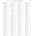 Dividing By 3 With Quotients From 1 To 9 A