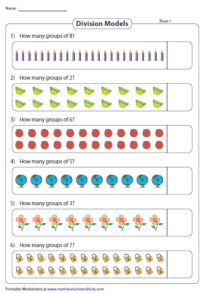 Division By Forming Equal Groups Division Model Math Division 