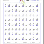 Division Practice 4th Grade Worksheet