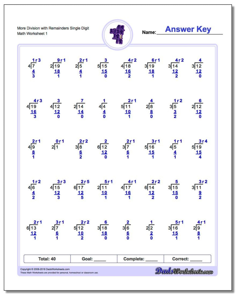 Division With Remainders